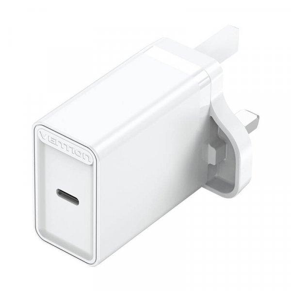 Vention FADW0-UK USB-C hálózati töltő (20 W, fehér)