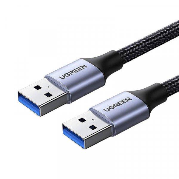 USB3.0, USB-A dugasz-USB-A csatlakozó kábel, UGREEN 2A, 1 m (fekete)