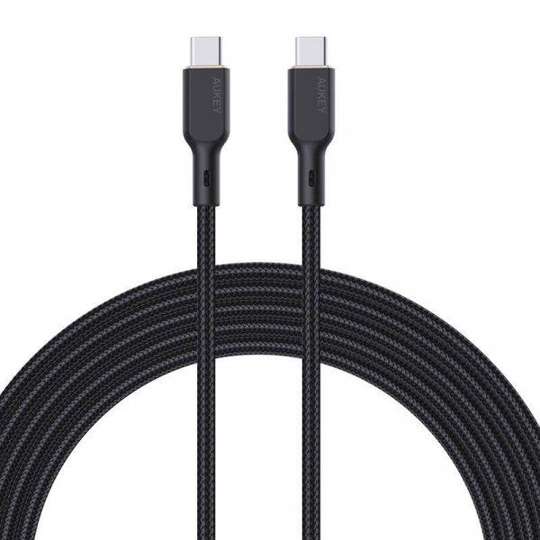 Aukey CB-KCC101 USB-C – USB-C 1 m-es kábel (fekete)