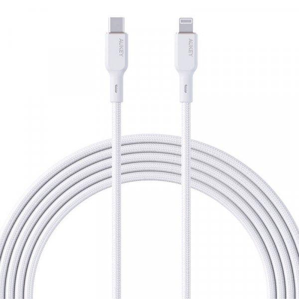Aukey CB-NCL2 USB-C-Lightning kábel 1,8 m (fehér)