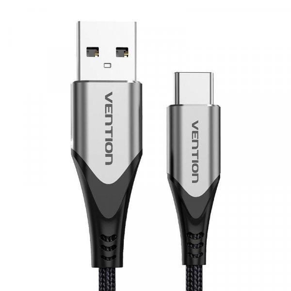 USB 2.0 A–USB-C kábel 3A, 0,5 m-es szellőzésű CODHD szürke