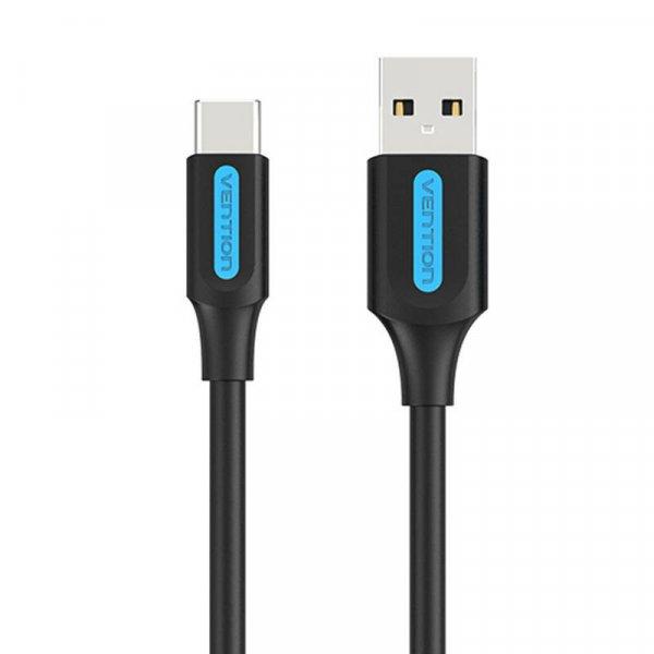 USB 2.0 A–USB-C 3A szellőzésű COKBH 2 m-es fekete kábel