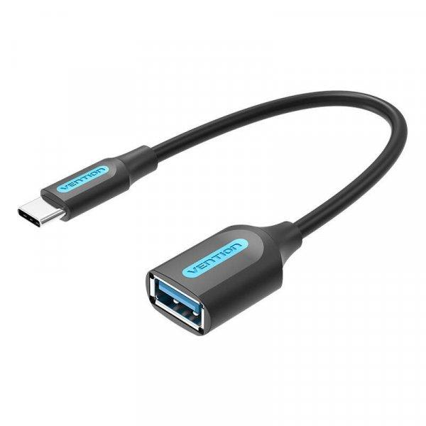 USB-C 3.1 dugó – USB-A csatlakozó OTG szellőző CCVBB 0,15 m, fekete, PVC