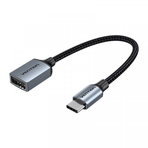 USB-C 2.0 dugó – USB-A csatlakozó OTG szellőző CCWHB 0,15 m, szürke