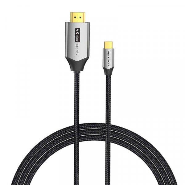 Szellőző CRBBF USB-C-HDMI kábel (fekete, 1 m)