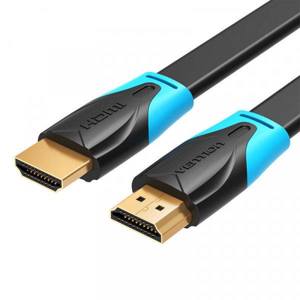 HDMI 2.0 lapos fekete 1 m-es kábel