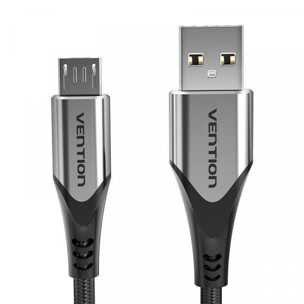 USB 2.0 A–Micro-B 3A kábel, 3 m-es szellőző COAHI szürke