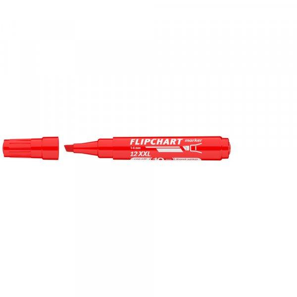 Flipchart marker vízbázisú 1-4mm, vágott Artip 12XXL piros
