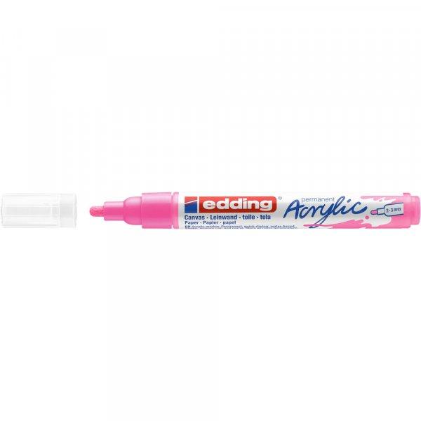 Akril marker 2-3mm, Edding 5100 neon rózsaszín