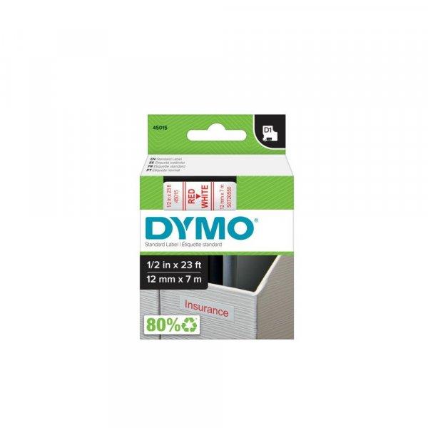 Feliratozógép szalag Dymo Letratag Dymo D1 S0720550/45015 12mmx7m, ORIGINAL,
piros/fehér