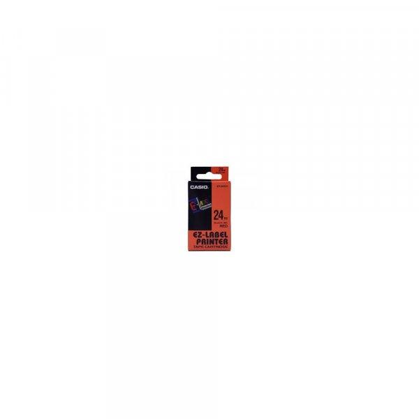 Feliratozógép szalag XR-24RD1 24mmx8m Casio piros/fekete