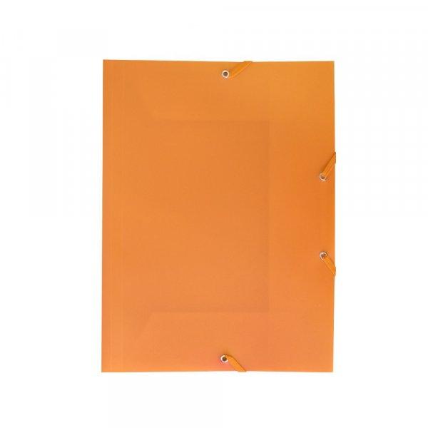 Gumis mappa A4, műanyag Bluering® narancssárga