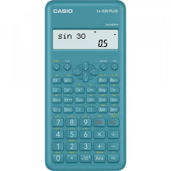 Számológép tudományos 181 funkcióss, kétsoros kijelző Casio FX 220 PLUS
2E kék