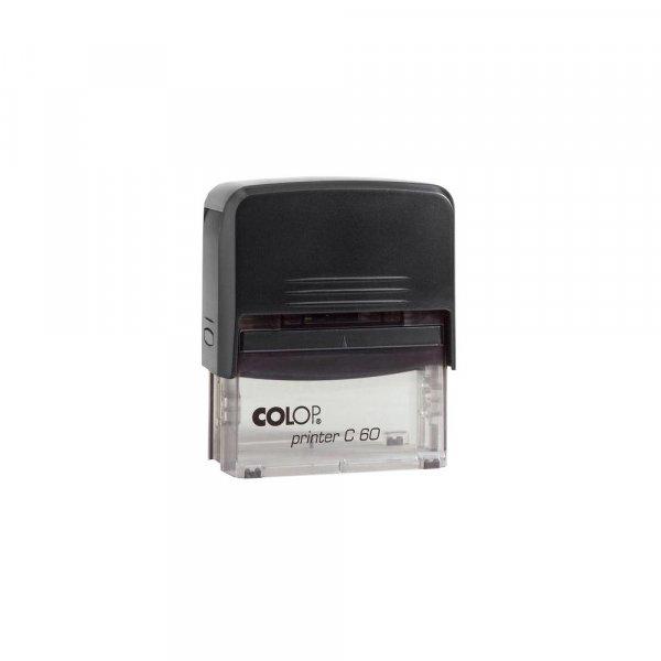 Bélyegző C60 Printer Colop átlátszó fekete ház/fekete párna