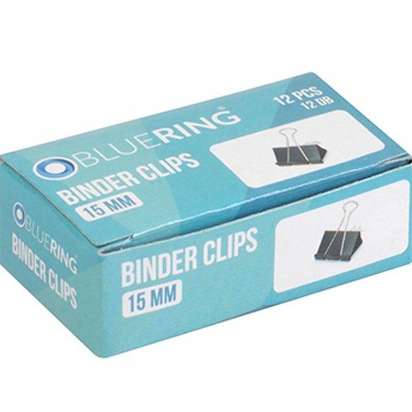 Binderkapocs 15mm, 12 db/doboz, Bluering® 2 db/csomag
