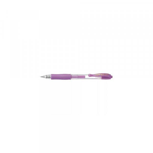 Zselés toll 0,7mm, nyomógombos Pilot G-2, írásszín pasztell lila