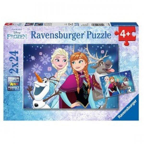 Ravensburger: Jégvarázs északi fény 2 x 24 darabos puzzle