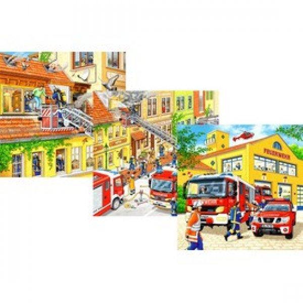 Ravensburger: Tűzoltók 3 x 49 darabos puzzle