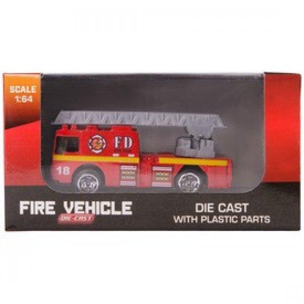 Fém tűzoltó jármű - 1:64, többféle