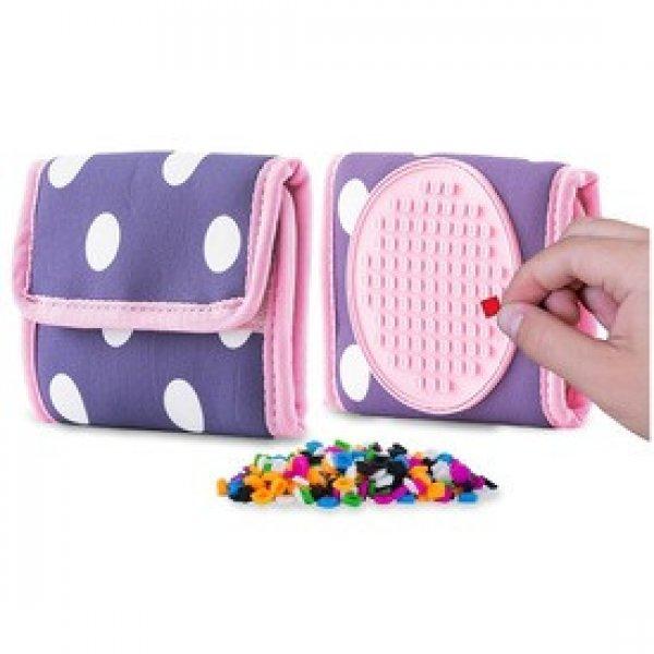 Pixie pénztárca - kék-rózsaszín, pöttyös
