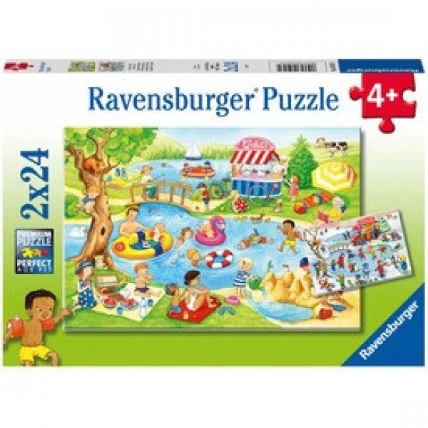 Ravensburger Puzzle 2x24 db Szabadidő a tengerparton