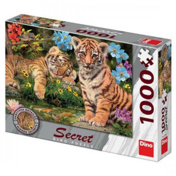 Dino Puzzle 1000 pcs, titkos - Tigriskölykök