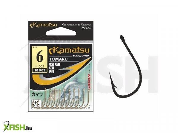 Kamatsu Tomaru 04 Blnr Füles Pontyozó Horog Black Nickel 10 db/csomag
