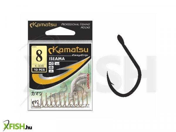 Kamatsu Iseama 1/0 Blr Füles Pontyozó Horog Fekete 10 db/csomag