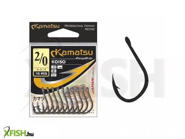 Kamatsu Koiso 3/0 Blnr Füles Pontyozó Horog Black Nickel 10 db/csomag
