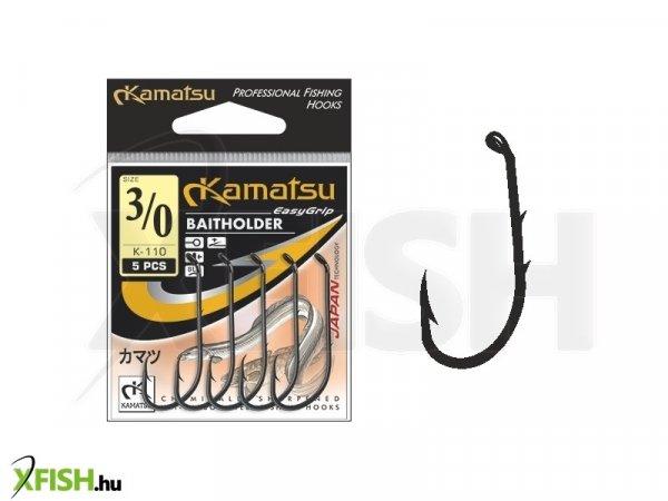 Kamatsu Baitholder 7/0 Blnr Hajlított Szárú Füles Rablóhalas Horog Black
Nickel 5 db/csomag