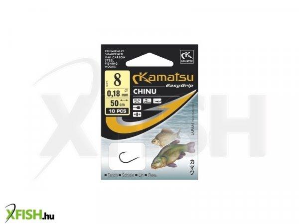 Kamatsu Tench Chinu Előkötött Pontyozó Horog Lapkás Black Nickel 50 Cm 0,20
mm 6 Blnf 10 db/csomag