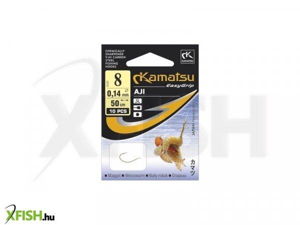 Kamatsu Maggot Aji Előkötött Pontyozó Horog Lapkás Arany 50 Cm 0,16 mm 6 Gf
10 db/csomag