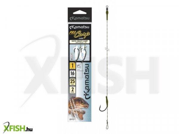 Kamatsu Pro Carp Kayo Heavy Carp Specialis Előkötött Bojlis Horog 16 cm 25
Lbs 1 Blnr Black Nickel 2 db/Csomag