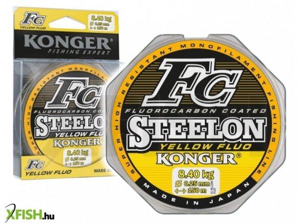 Konger Steelon Fc Yellow Fluo Monofil Pergető Zsinór 150m 0,25mm 8,4Kg