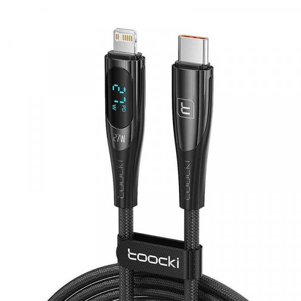 Toocki USB CL töltőkábel, 1 m, PD 27 W (fekete)
