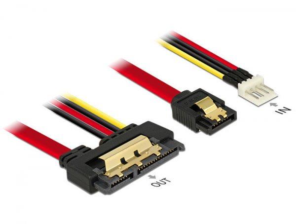 DeLock Cable SATA 6Gb/s 7pin receptacle+Floppy 4pin power male>SATA 22pin
receptacle straight metal 30cm