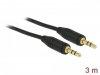 DeLock Stereo Jack Cable 3.5 mm 3 pin male > male 3m Blac