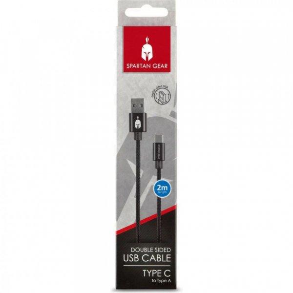 Spartan Gear Double Sided USB Cable (Type C) 2m Black