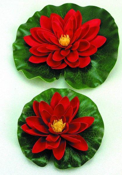 Selyemvirág,tavirózsa 14cm piros