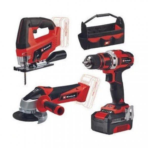 Einhell Akkus Szerszámgép Szett Te-Tk 18/3 Li Kit (Js+Cd+Ag)