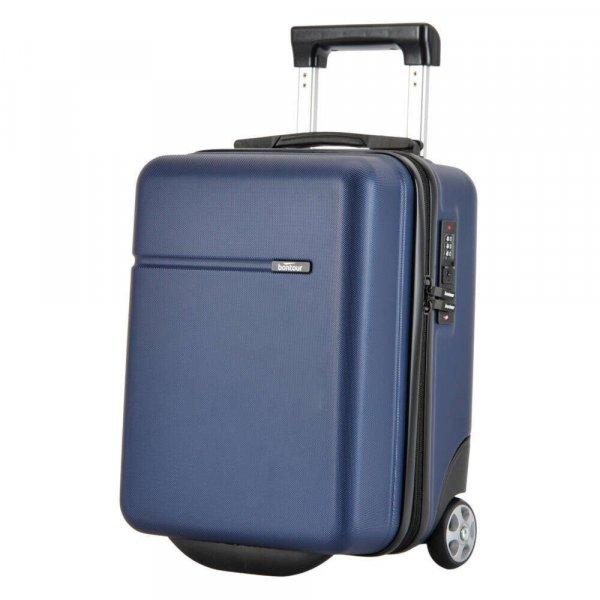 Bontour CabinOne kis bőrönd a wizzairnek Sötétkék színben (40x30x20 cm)