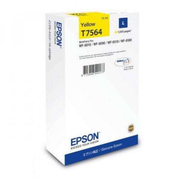 Epson T7564 Tintapatron Yellow 1.500 oldal kapacitás, C13T756440