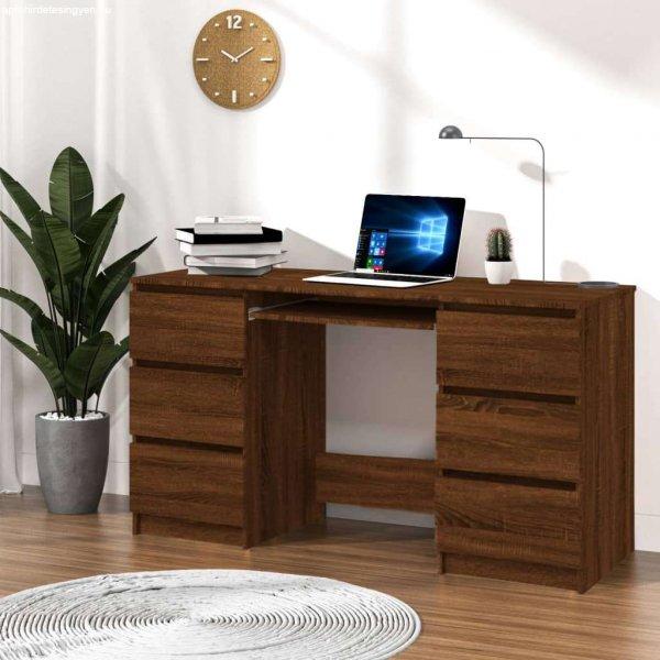 vidaXL barna tölgy színű szerelt fa íróasztal 140 x 50 x 77 cm