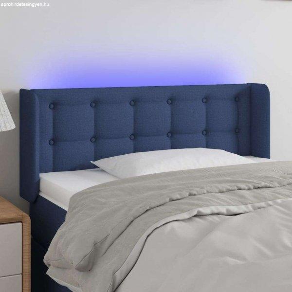 vidaXL kék szövet LED-es fejtámla 83 x 16 x 78/88 cm