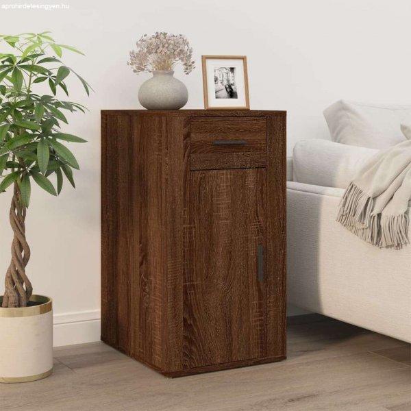 vidaXL barna tölgyszínű szerelt fa íróasztal szekrény 40x49x75 cm