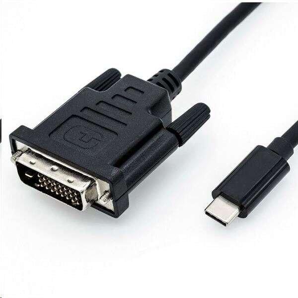 Roline USB C 3.1 - DVI M/M adapter 1m kábellel  (11.04.5830-10) (11.04.5830-10)