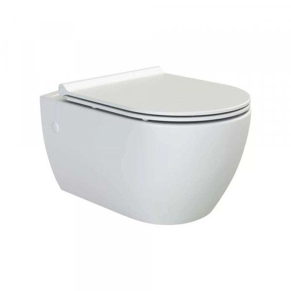 CeraStyle CITY MATT fehér porcelán fali WC - perem nélküli - rejtett
szerelésű - mély öblítésű