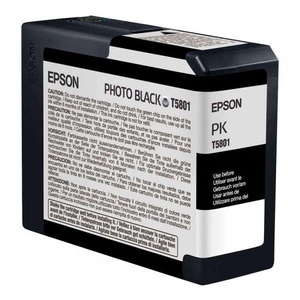 Epson T5801 Eredeti Tintapatron Fotó Fekete