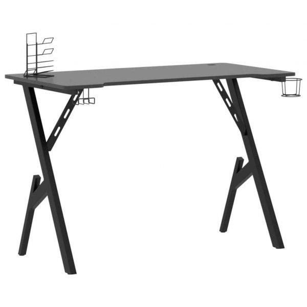 Fekete y-lábú gamer asztal 110 x 60 x 75 cm