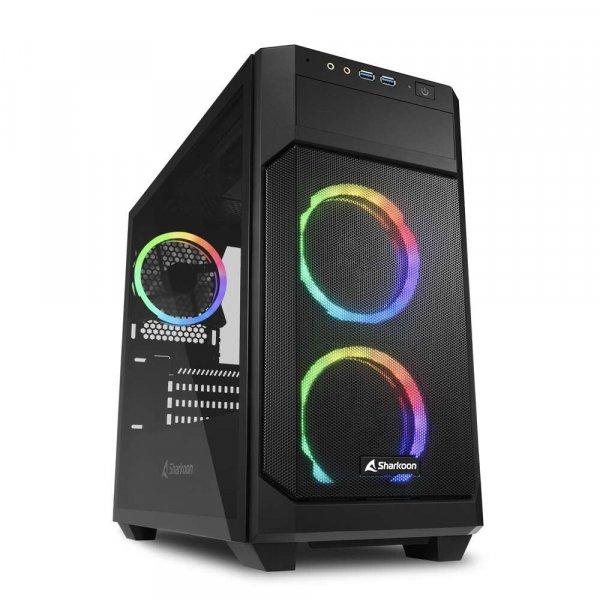 Sharkoon V1000 RGB Számítógépház - Fekete